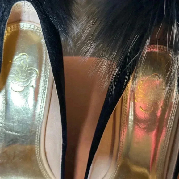 Black velvet heels size 10 - Picture 4 of 6